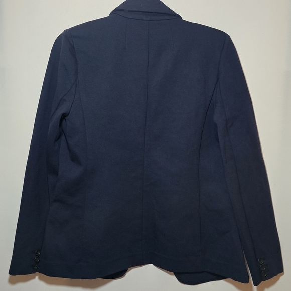 J. Crew Factory Navy Blue Single Button Schoolboy Blazer Notched Lapel, sz 4 - Picture 8 of 9